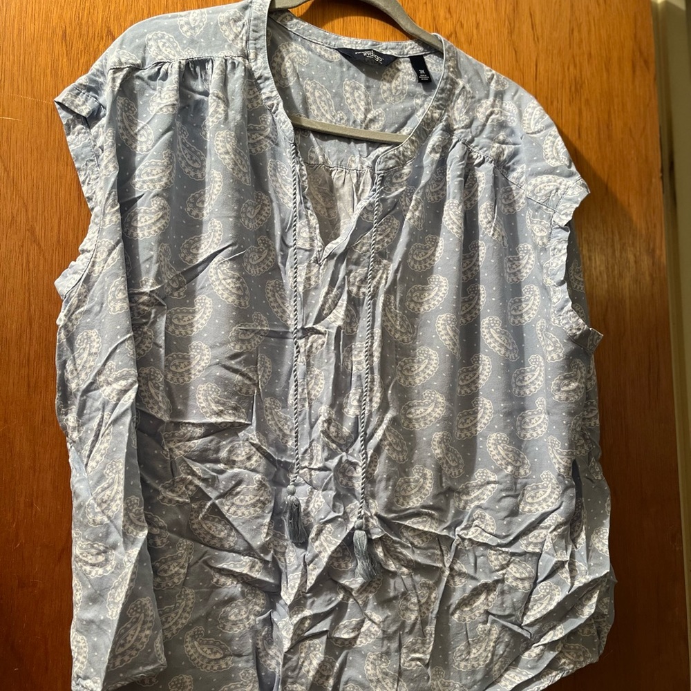 Great Northwest Indigo Paisley Blouse
